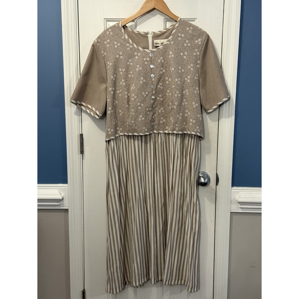 Vintage‎ Sarah Richard's Size 20W Boho Cottagecore Midi Dress Modest Chic